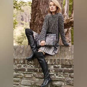 Tori Burch Over the Knee Logo Riding Boot 9.5